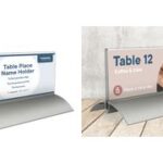 EUROPEL tafel-naambord, 61 x 210 mm, aluminiumsokkel