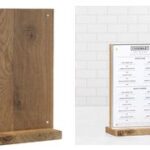 EUROPEL tafelstandaard Deluxe, DIN A6 staand, houten sokkel