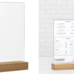 EUROPEL tafelstandaard, DIN A6 staand, houten sokkel