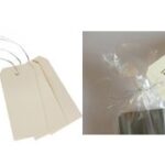 AVERY hanglabel, 120 x 60 mm, neutraal, met draad, beige