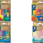 STAEDTLER Plastilin-boetseerklei Noris jumbo, 6 glitterkleuren