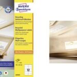 AVERY Recycling universele etiketten, 105 x 74 mm, naturelwit, permanent, 100 vel A4