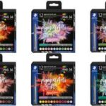 STAEDTLER viltstiften pigment brush pen 'Portrait Colours', in etui