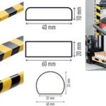 DURABLE vlakkenbeschermingsprofiel S10, lengte: 1 m, zwart/geel, rechthoekig