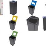 ALBA reststoffenbox voor restafval, zwart/groen, 50 liter