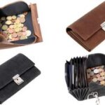 Alassio kelnerportemonnee, van jagersleer, bruin, met ketting