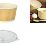 PAPSTAR soepbeker 'pure' Ripple Wall, 520 ml, beige