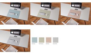 RS Office bureaumat / schrijfonderlegger 'Purosens Stijl', 900 x 600 mm, soft aqua