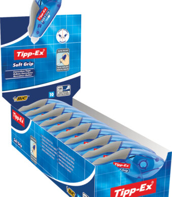 Tipp-Ex correctieroller Soft Grip, 4,2 mm x 10 m, 10 stuks in display