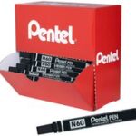 Pentel permanentmarker N60, zwart, Promopack 30+6 GRATIS