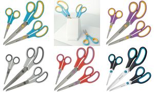 WESTCOTT schaar Easy Grip, set van 3, koraalrood/cassis WESTCOTT schaar Easy Grip, set van 3, koraalrood/cassis