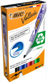 BIC Whiteboardmarker Velleda 1701 ECOlutions, ronde punt, 1,5 mm, 4 in etui