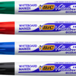 BIC Whiteboardmarker Velleda 1701 ECOlutions, ronde punt, 1,5 mm, 4 in etui