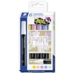 STAEDTLER Acrylmarker Lumocolor paint marker PASTEL, 6 stuks in etui