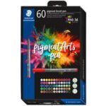 STAEDTLER viltstiften pigment brush pen, 60 stuks in doosje