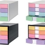 HAN schuifladenbox IMPULS, 4 lades, wit/pastel