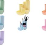 HAN multi-pennenkoker CAMPUS, 6 vakken, polystyrol, pasteloranje