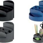 HAN multi pennenkoker RONDO KARMA, kunststof, 9 vakken, blauw