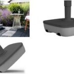 EDA parasolvoet, kunststof, vierkant, met wielen