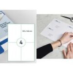 rillprintuniversele etiketten, 105 x 74 mm, wit