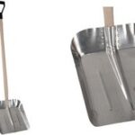 EDA sneeuwschuiver met houten steel, breedte: 360 mm, zilver