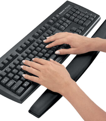 FELLOWES toetsenbord-polssteun Memory Foam, zwart