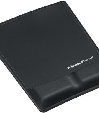 Fellowes polssteun met muismat Health-V, Lycra-bekleding, zwart