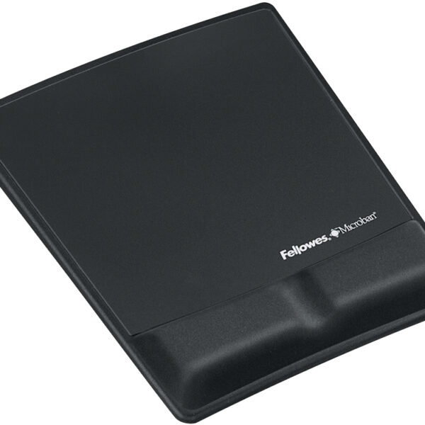 Fellowes polssteun met muismat Health-V, Lycra-bekleding, zwart