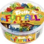 Trolli fruitgummi FUN FOR ALL, 750 g ronde silo