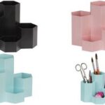 WEDO pennenkoker HONEYCOMB, 4 vakken, PP, roze