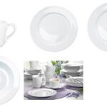 Esmeyer dinerbord HEIKE, 250 mm, wit, set van 6