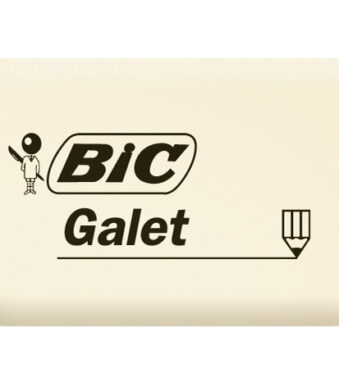 BIC rubber vlakgum Galet, wit, ovaal