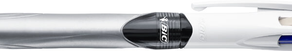 BIC drukbalpen 4 Colours 3+1 HB, grijs/wit