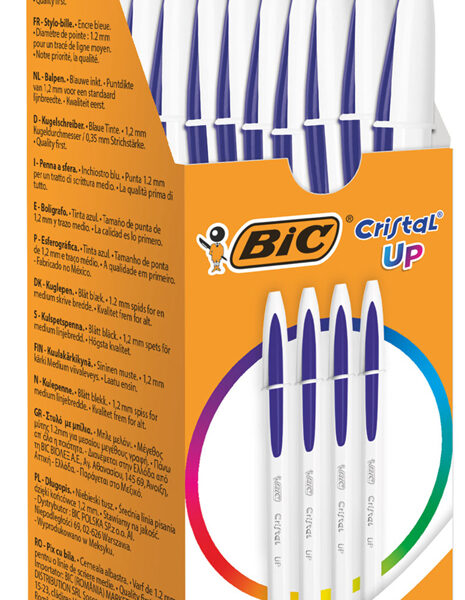 BIC balpen Cristal Up, 0,35 mm, blauw, 20 stuks