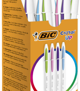 BIC balpen Cristal Up Fashion, 0,35 mm, kleuren assorti, 20 in doos