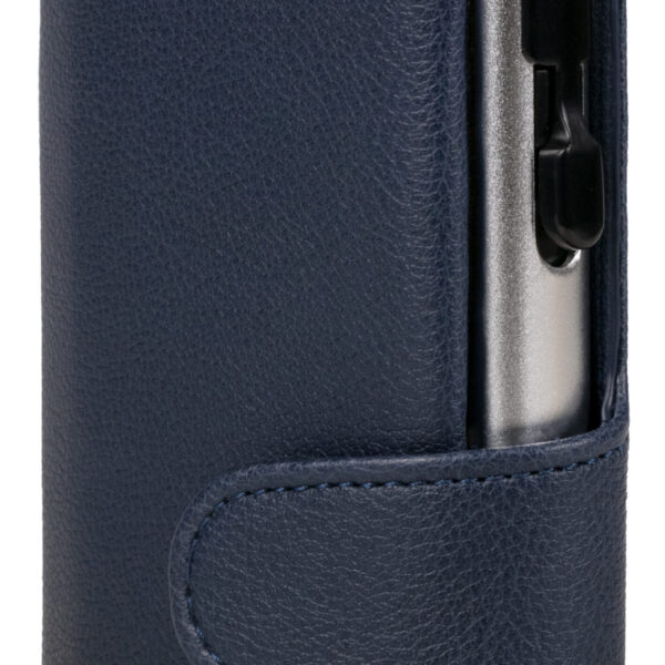CLICKSAFE portemonnee met kaartenetui, kunstleer, blauw/zilver