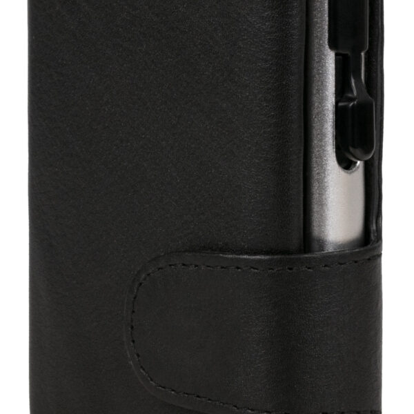 CLICKSAFE portemonnee met kaartenetui, nappaleer, zwart/zilver