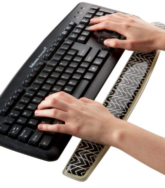 Fellowes toetsenbord-polssteun Photo Gel, zwart/wit