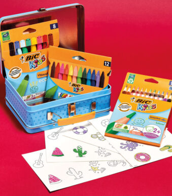 BIC KIDS reiskleurset MEMORY GAME, in metalen koffer, 64-delig