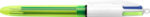 BIC drukbalpen 4 Colours Fluo, neongeel/wit
