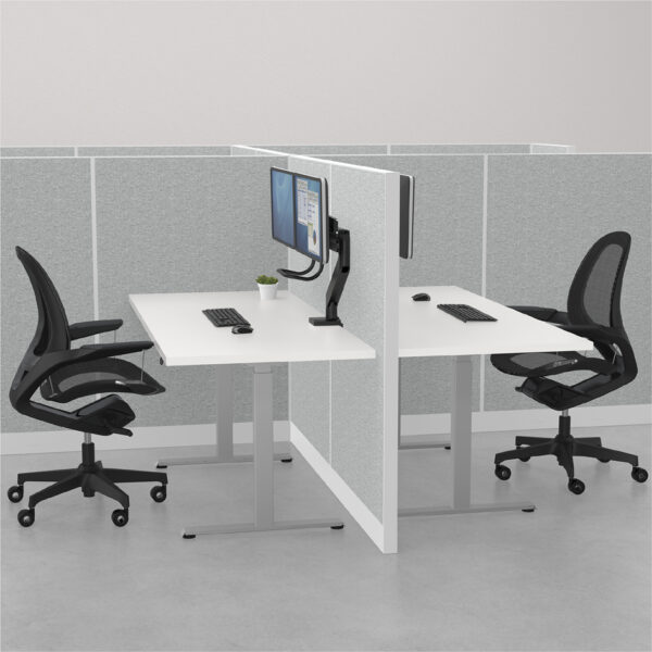 Fellowes dubbele monitorarm Eppa Crossbar, zwart