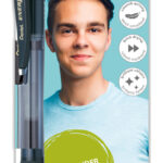 Pentel Liquid gel-roller EnerGel-X BL107, 0,35 mm, 4 kleuren in etui