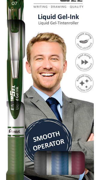 Pentel Gel-rolrball EnerGel XmRT, 0,35 mm, 4 stuks in set, fancy kleuren