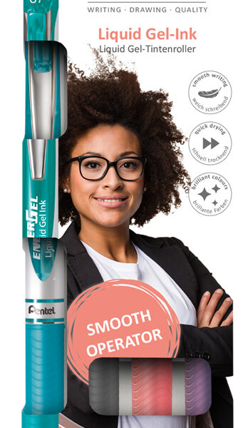 Pentel Gel-rollerball EnerGel XmRT Liquid, 0,35 mm, set van 4