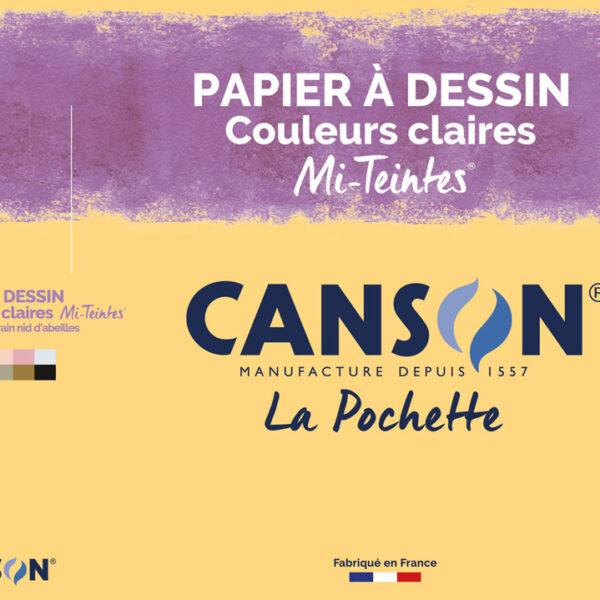CANSON tekenpapier Mi-Teintes, 240 x 320 mm, 160 g/m2, kleuren assorti