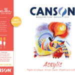 CANSON tekenpapierblok 'acrylic', 420 x 594 mm, 400 g/m2, 10 vel