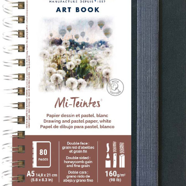 CANSON schetsboek ART BOOK Mi-Teintes, DIN A5, wit