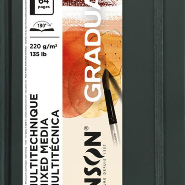 CANSON schetsboek GRADUATE Mixed Media, 140 x 216 mm, zwart