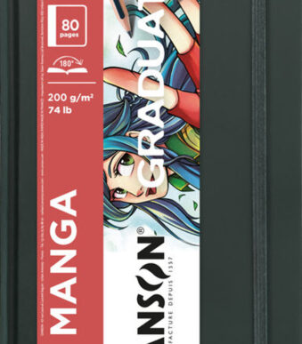 CANSON schetsboek GRADUATE Manga, 140 x 216 mm, zwart