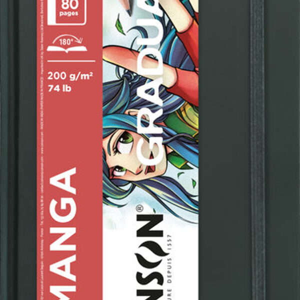 CANSON schetsboek GRADUATE Manga, 140 x 216 mm, zwart